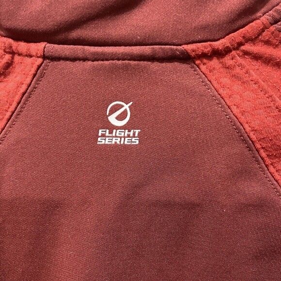 The North Face Womens Medium Red 1/4 Zip Flight Series Lightweight Fleece Jacket - Picture 13 of 15